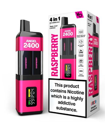 Vapes Bars Raspberry Angel 2400 Disposable Vape