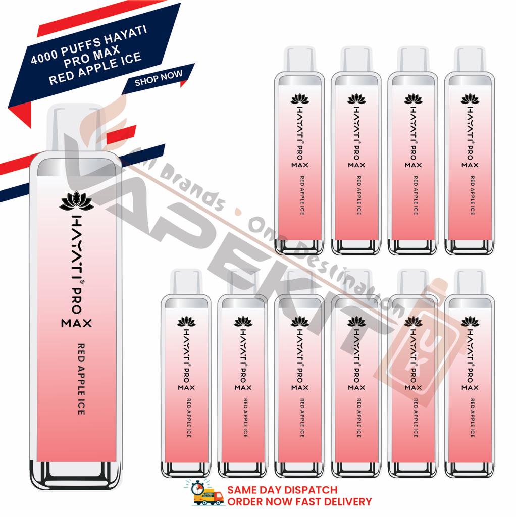 Hayati Pro Max 4000 Red Apple Ice prefilled vape