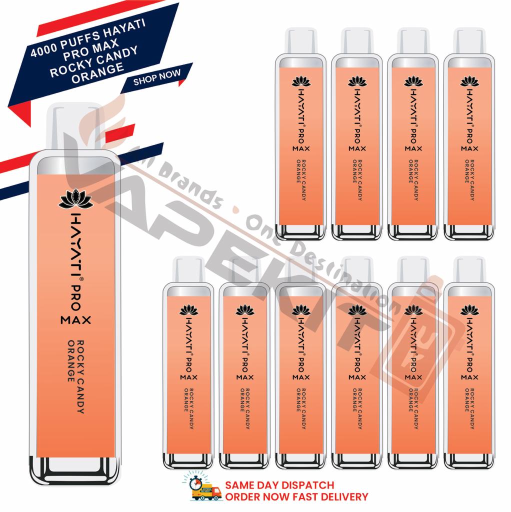 Hayati Pro Max 4000 Rocky Orange prefilled vape