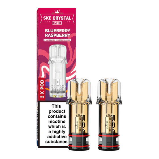 SKE Crystal Plus Prefilled Blueberry Raspberry Pods