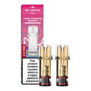SKE Crystal Plus Prefilled Cherry Strawberry Raspberry Pods 