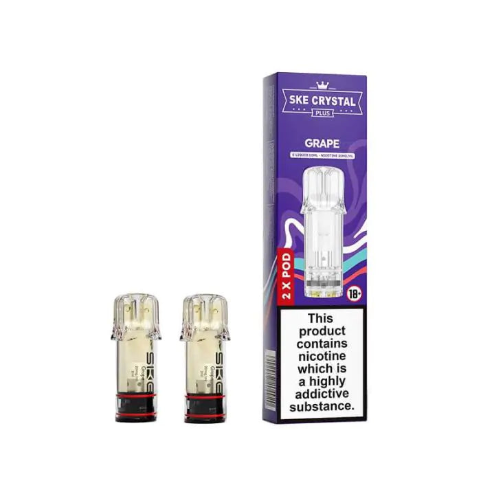 SKE Crystal Plus Prefilled Grape Vape Pods