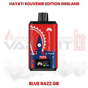 25000 puffs Vaping device with London-themed blue razz gummy bear