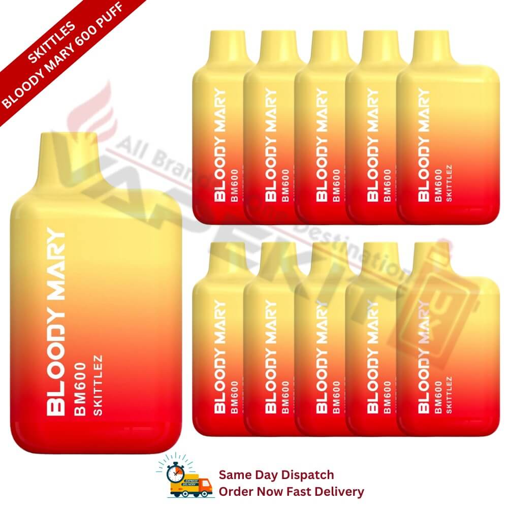 Skittles Bloody Mary 600 Puff Box of 10
