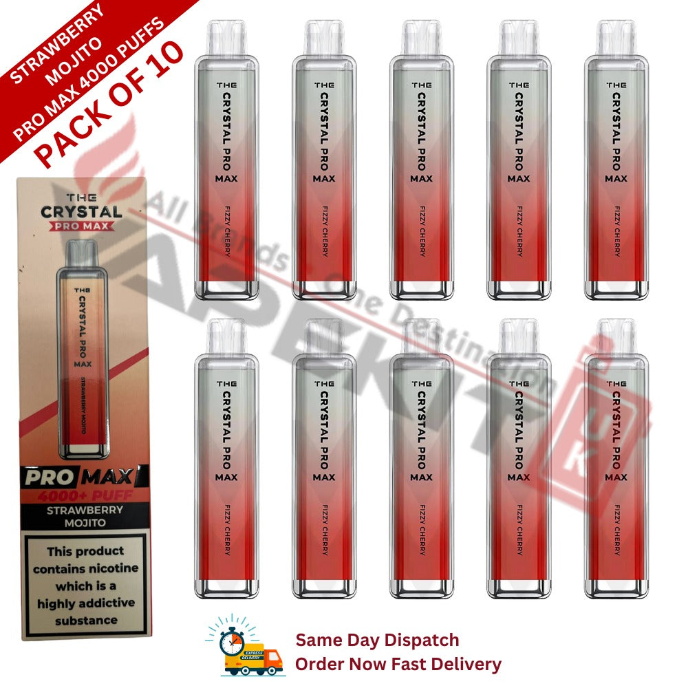 Crystal Pro Max Bar 4000 Puffs Strawberry Mojito - Vape Store UK | Online Vape Shop | Disposable Vape Store | Ecig UK