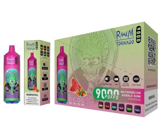 Watermelon Bubble Gum RANDM TORNADO VAPE 9000 DISPOSABLE PUFFS