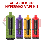 Al Fakher 30K Hypermax vape kit in four colours displayed front view