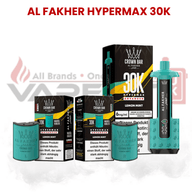 Al Fakher Hypermax 30K Lemon Mint disposable vape with packaging