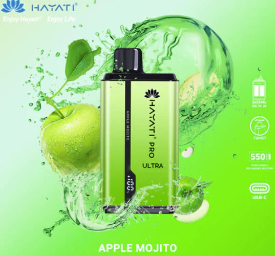 Hayati Pro Ultra 15000 Box of 5 Apple Mojito