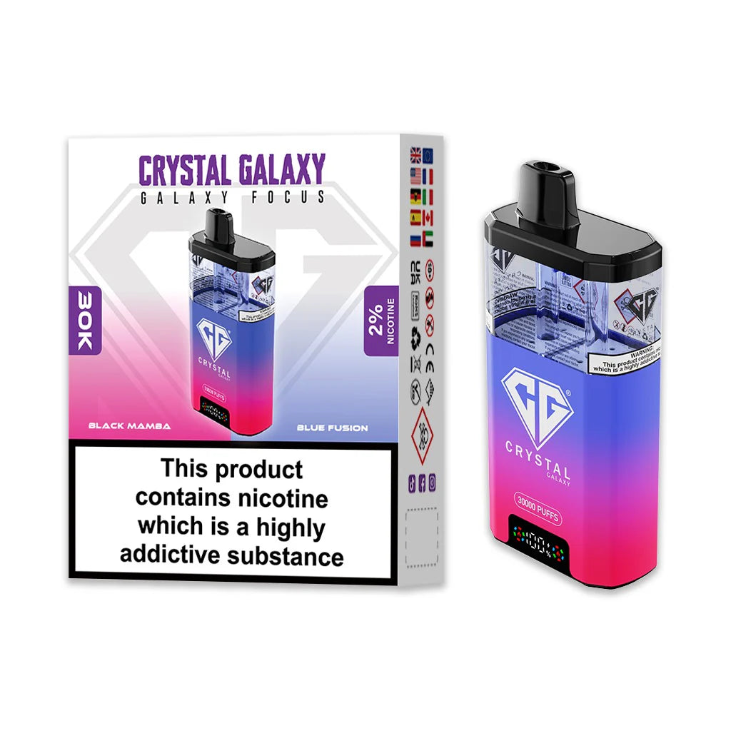 Crystal Galaxy Focus 30K Puffs Disposable Vape (All Flavours)