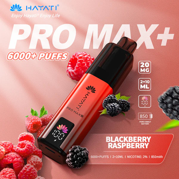 Hayati Pro Max Plus 6000 Blackberry Raspberry flavour