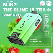 Bling Ultra Plus 30k Puffs Prefilled Pod Vape Fresh Mint/ Strawberry Mint