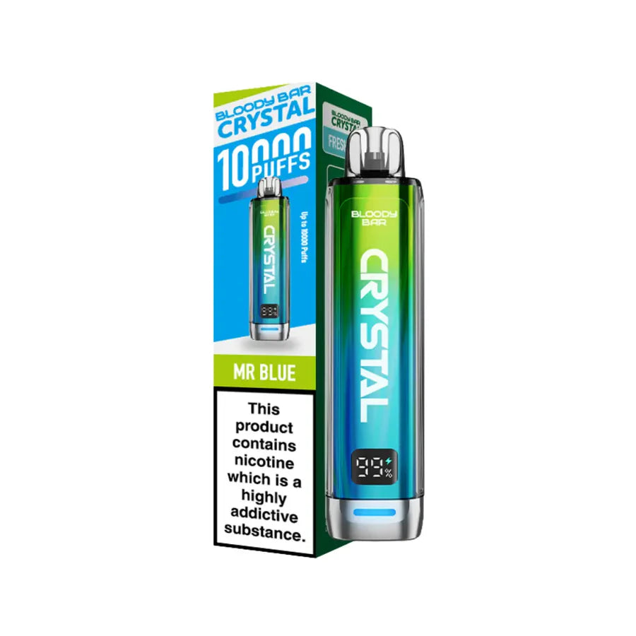 Bloody Bar Crystal 10k Vape Kit Mr Blue
