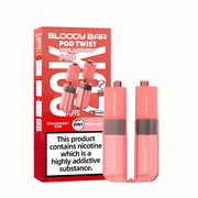 Bloody Bar Twist 20K Prefilled Pods + Refill Containers Strawberry Kiwi/ Peach Mango
