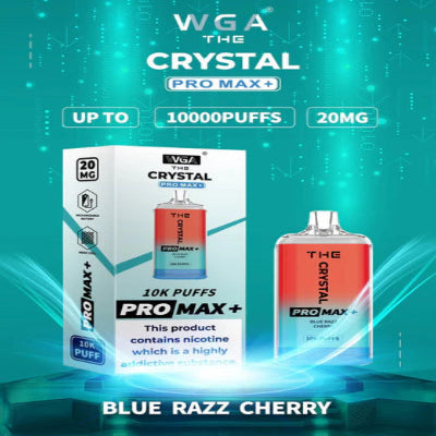 Crystal Pro Max 10000 Blue Razz Cherry Box of 10