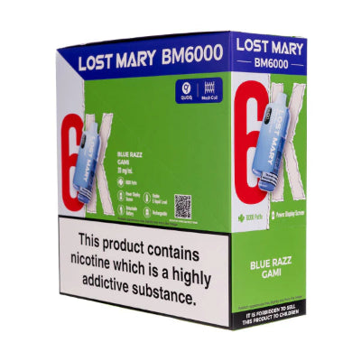 Blue Razz Gami Lost Mary BM6000 Pack of 5