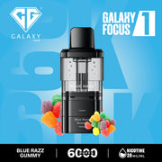 Crystal Galaxy Focus 6000 Pod Blue Razz Gummy