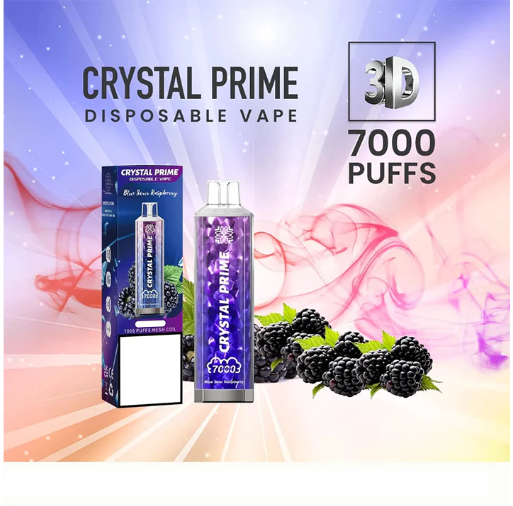 Crystal Prime Disposable Vape Blueberry Sour Raspberry 7000 Puffs