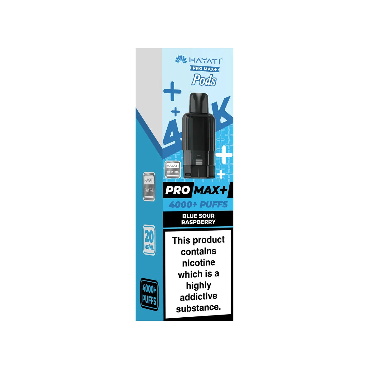 Blue Sour Raspberry Hayati Pro Max Plus 4000 Pods | 4K Prefilled Pod