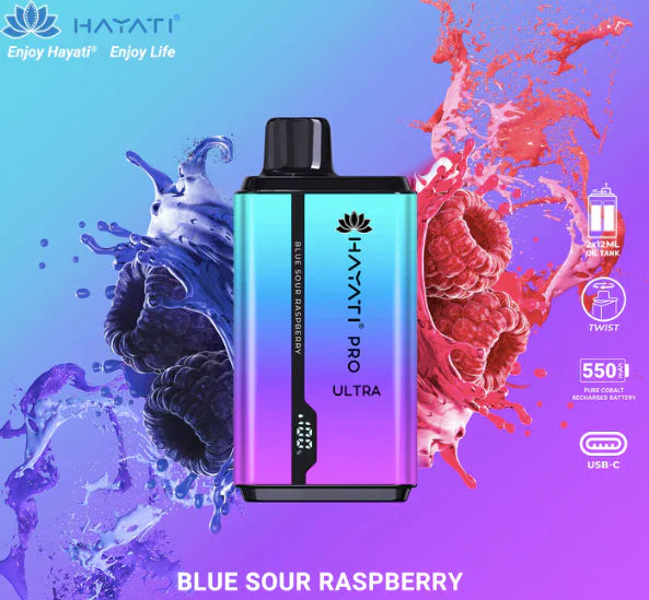 Hayati Pro Ultra 15000 Box of 5 Blue Sour Raspberry