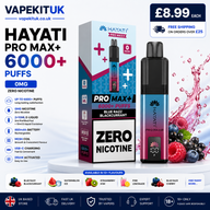 Hayati Pro Max Plus 6000 Blue Razz Blackcurrant zero nicotine