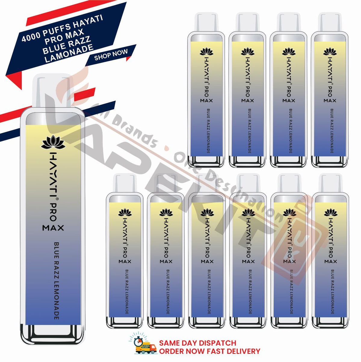 Hayati Pro Max 4000 Blue Razz Lemonade prefilled vape