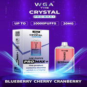 Crystal Pro Max 10000 Blueberry Cherry Cranberry Box of 10