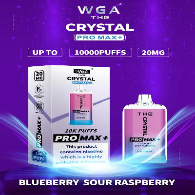 Crystal Pro Max 10000 Blue Sour Raspberry Box of 10