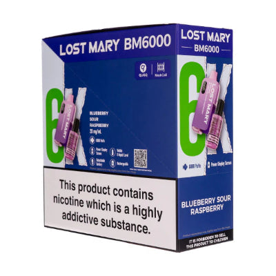 Blueberry Sour Raspberry Lost Mary BM6000 Pack of 5