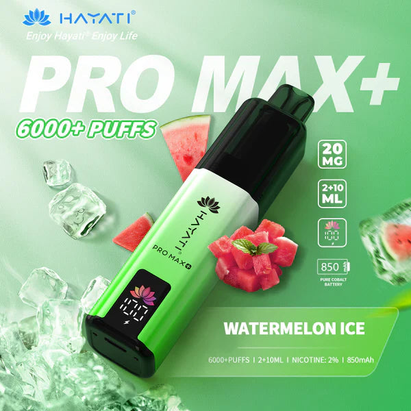 Buy Hayati Pro Max Plus 6000 Watermelon Ice 20mg prefilled pod kit