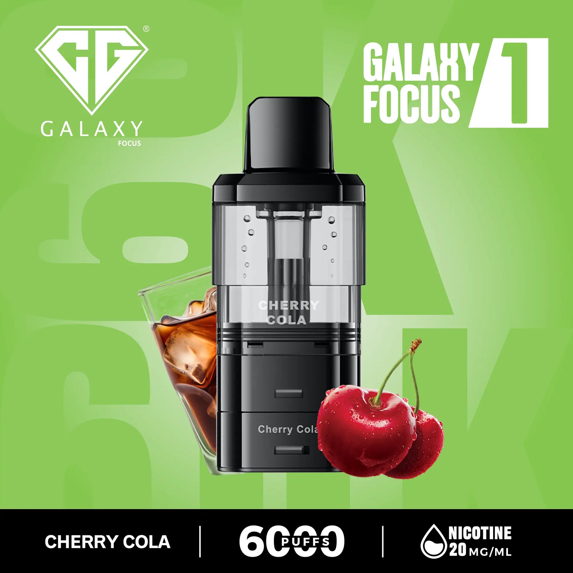 Crystal Galaxy Focus 6000 Pod Cherry Cola