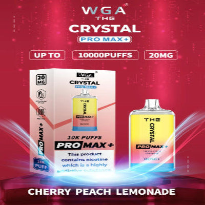 Crystal Pro Max 10000 Cherry Peach Lemonade Box of 10