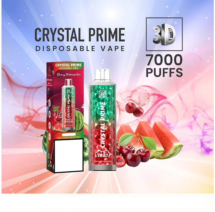 Crystal Prime Disposable Vape Cherry Watermelon 7000 Puffs