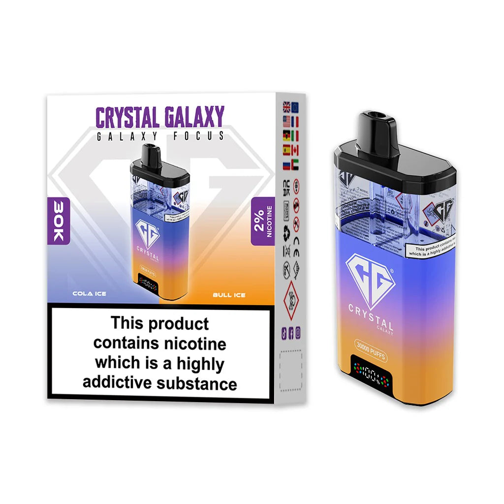 crystal galaxy vape 30000 Crystal Galaxy Focus 30000 Puffs Prefilled Vape (Only at £10.49)