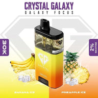 Crystal Galaxy Focus 2 30K Prefilled Vape Kit – Banana Ice and Pineapple Ice flavour