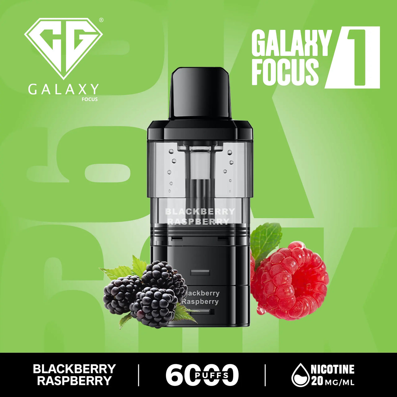 Crystal Galaxy Focus 6000 Pod Blackberry Raspberry