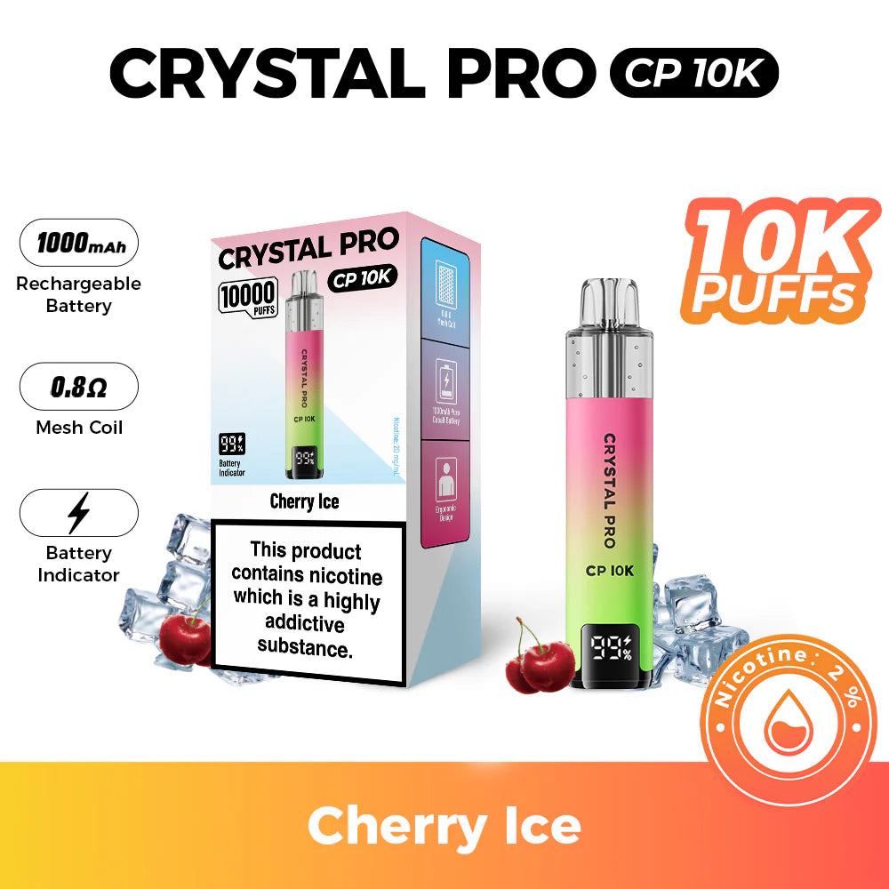 Crystal Pro 10000 (CP 10K) Prefilled Pod Kit Cherry Ice