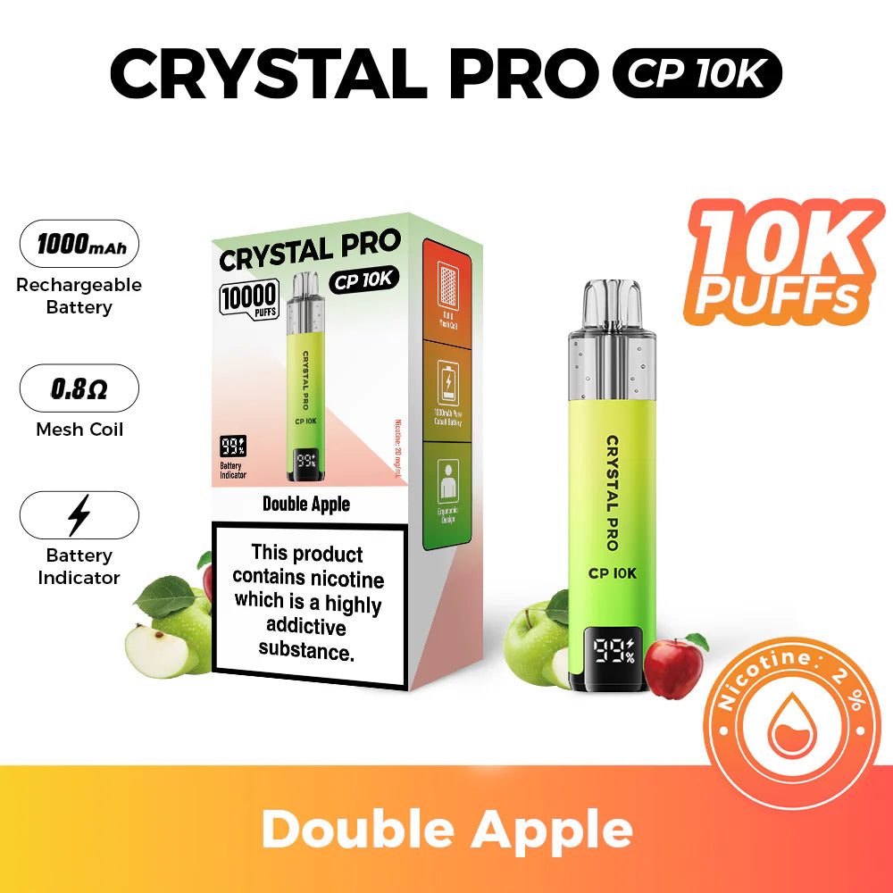 Crystal Pro 10000 (CP 10K) Prefilled Pod Kit Double Apple