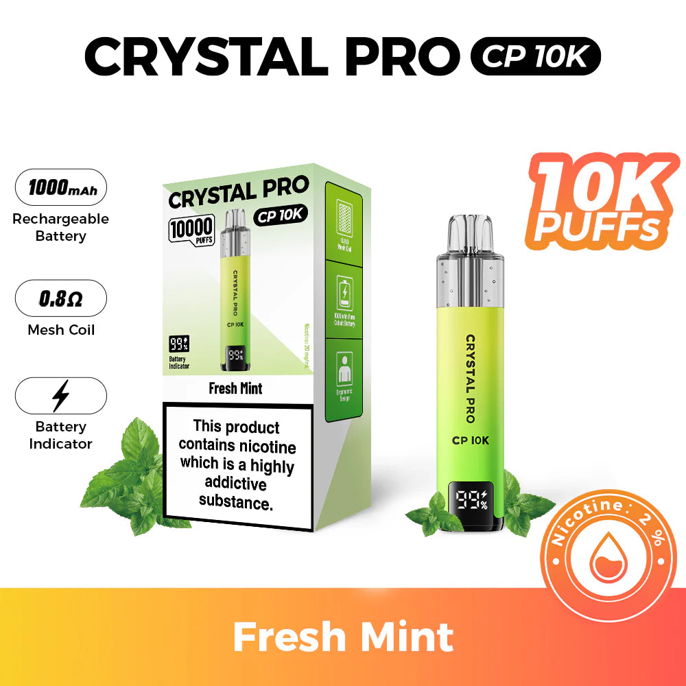 Crystal Pro 10000 (CP 10K) Prefilled Pod Kit Fresh Mint