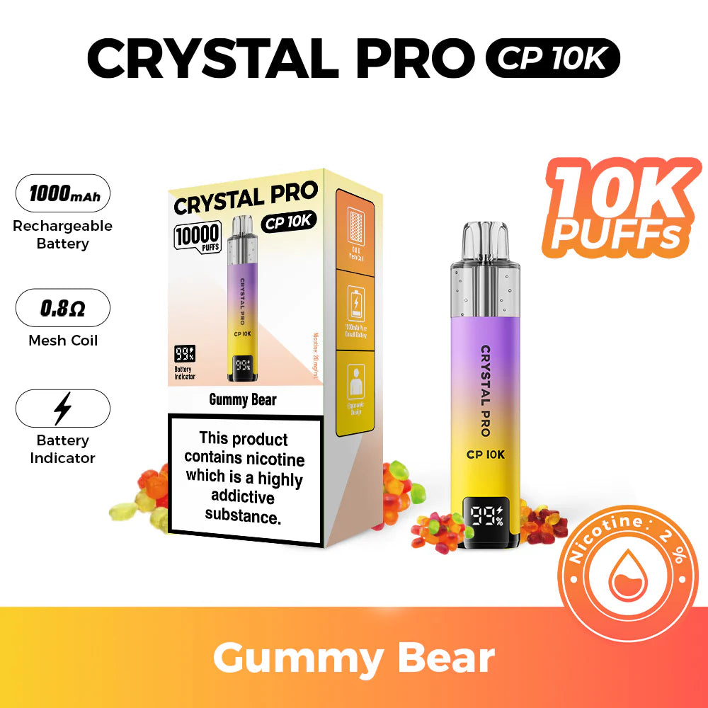 Crystal Pro 10000 (CP 10K) Prefilled Pod Kit Gummy Bear