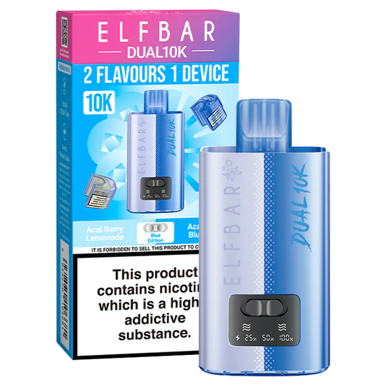 Elf Bar Dual 10K Prefilled Pod Vape Kit Blue Edition