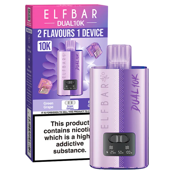 Elf Bar Dual 10K Prefilled Pod Vape Kit Grape Edition