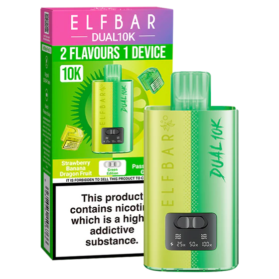 Elf Bar Dual 10K Prefilled Pod Vape Kit Green Edition