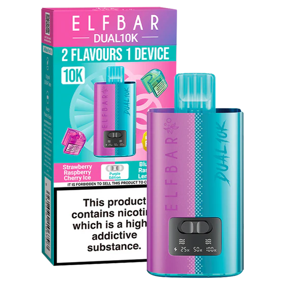 Elf Bar Dual 10K Prefilled Pod Vape Kit Purple Edition