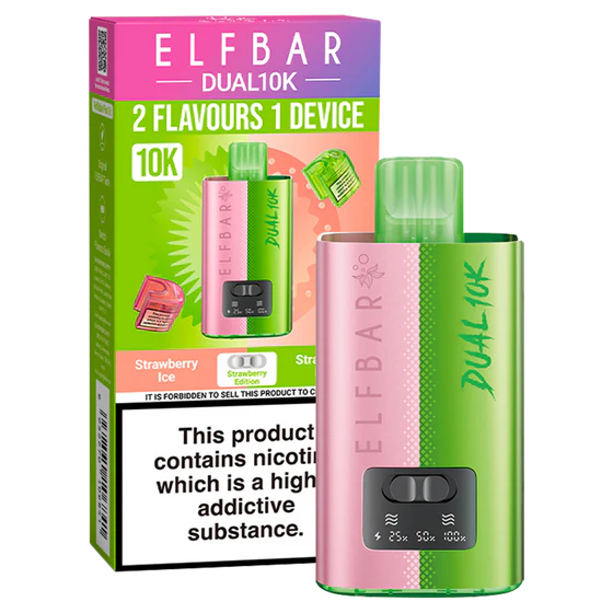 Elf Bar Dual 10K Prefilled Pod Vape Kit Strawberry Edition