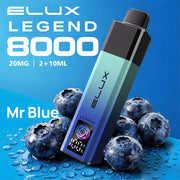 Elux Legend 8000 Mr Blue Pod Kit Box of 5