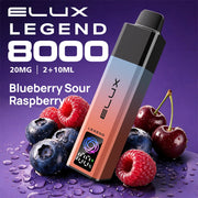 Elux Legend 8000 Blue Sour Raspberry Pod Kit Box of 5