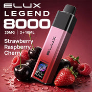 Elux Legend 8000 Strawberry Raspberry Cherry Pod Kit Box of 5