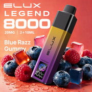 Elux Legend 8000 Blue Razz Gummy Bear Pod Kit Box of 5