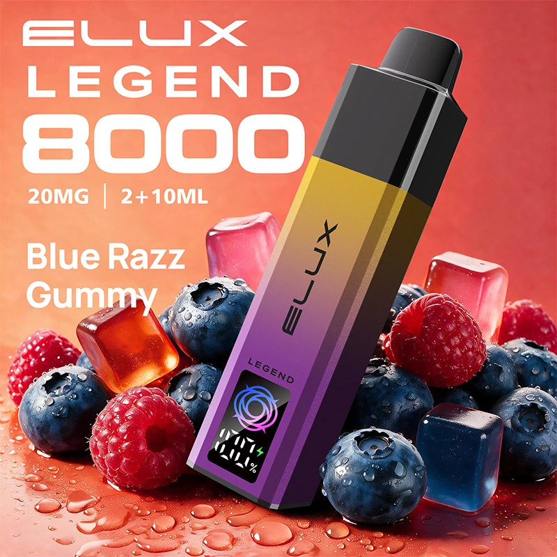 Elux Legend 8000 Blue Razz Gummy Bear Pod Kit Box of 5
